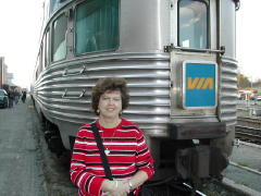 Becky at end of VIA Train (DSCN1190.jpg)