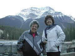 Norma & Becky on bridge near falls  (DSCN1196.jpg)
