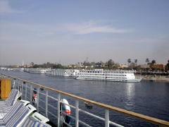 A very few of the many Nile River cruise ships (DSCN1396.jpg)
